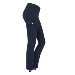Pantaloni da equitazione ELT Micro Jodhpur Cargo silicone Blu notte
