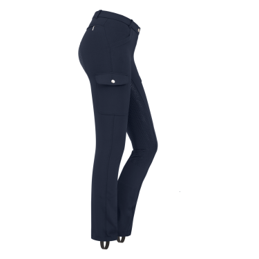 Pantaloni da equitazione ELT Micro Jodhpur Cargo silicone Blu notte