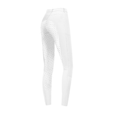 Pantaloni da equitazione ELT Micro Sport silicone Bianco