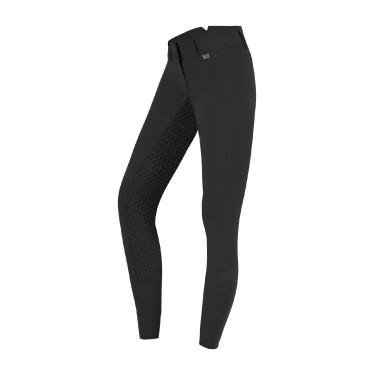 Pantaloni da equitazione ELT Micro Sport in silicone a vita alta Nero
