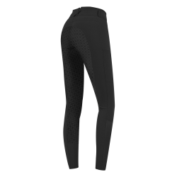 Pantaloni da equitazione ELT Micro Sport in silicone a vita alta Nero