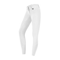Pantaloni da equitazione ELT Micro Sport in silicone a vita alta Bianco