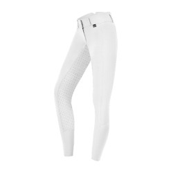 Pantaloni da equitazione ELT Micro Sport in silicone a vita alta Bianco
