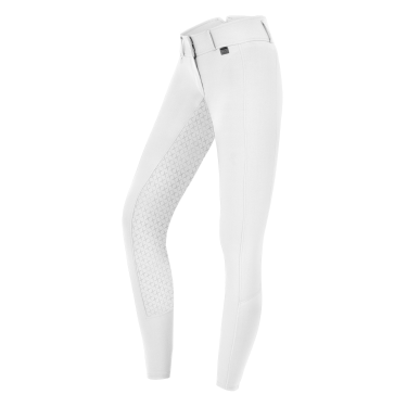 Pantaloni da equitazione ELT Micro Sport in silicone a vita alta Bianco Pantaloni da equitazione ELT Micro Sport in silicone a vita alta Bianco