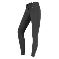 Pantaloni da equitazione ELT Micro Sport in silicone a vita alta Asfalto Grigio