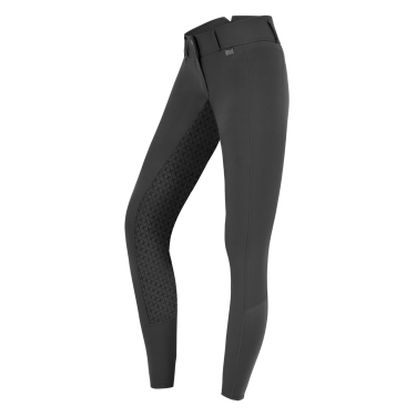 Pantaloni da equitazione ELT Micro Sport in silicone a vita alta Asfalto Grigio