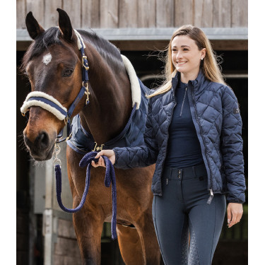 Pantaloni da equitazione ELT Micro Sport in silicone a vita alta Blu notte