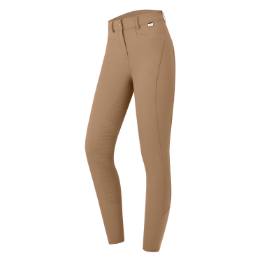 Pantaloni da equitazione ELT Oktavia in silicone Cappuccino Marrone