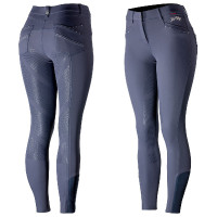 Pantaloni con fondo in silicone effetto pelle B Vertigo Olivia da donna Blu navy