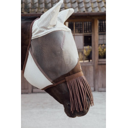 Maschera antimosche classic orecchie & frange per il naso Kentucky Argento