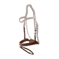 Museruola combinata intrecciata con Pull pack Dy'on New English Collection Marrone