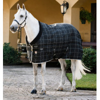 Coperta da scuderia Horseware Rhino 350g VL Nero / quadri bianco grigi