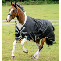 Coperta Horseware Amigo 1200D Turnout 100g Nero / grigio titanio / argento