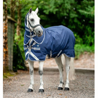 Coperta Horseware Rhino Plus Pony Turnout 100g Nero / grigio titanio / blu classico Coperta Horseware Rhino Plus Pony Turnout 100g Nero / grigio titanio / blu classico