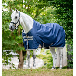 Coperta Amigo Ripstop Horseware 900D Turnout foderata in pile 50g Marina / grigio titanio Blu marino
