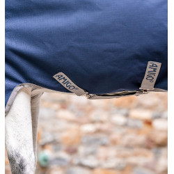 Coperta Amigo Ripstop Horseware 900D Turnout foderata in pile 50g Marina / grigio titanio Blu marino