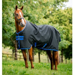 Coperta Amigo Ripstop Horseware 900D Turnout foderata in pile 50g Nero / blu classico