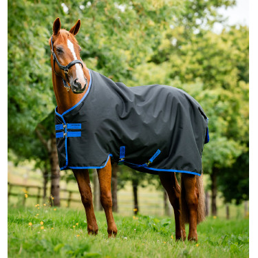 Coperta Amigo Ripstop Horseware 900D Turnout foderata in pile 50g Nero / blu classico