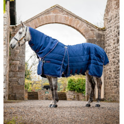 Coperta Horseware Rambo Optimo Stable Plus 200g Marino / bordeaux Blu
