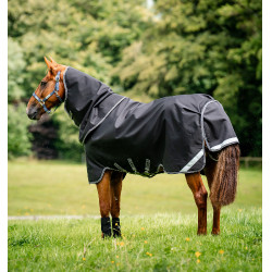 Copricollo Horseware 250g per coperta Rambo Supreme 1680D Nero / temporale / grigio argento