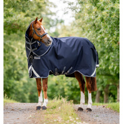 Copricollo Horseware 250g per coperta Rambo Supreme 1680D Marino / temporale / grigio argento Blu marino