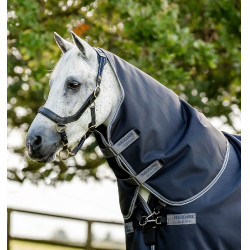 Copricollo Horseware 250g per coperta Rambo Supreme 1680D Marino / temporale / grigio argento Blu marino