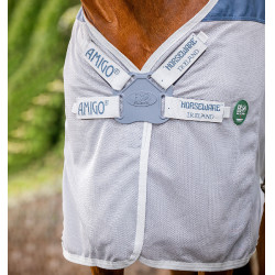 Coperta anti-mosche Horseware Amigo AmECO Combi 0g Verde petrolio / grigio Blu