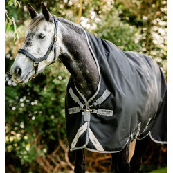 Coperta Horseware Amigo Bravo 12 Wug 400g Nero / grigio titanio / argento