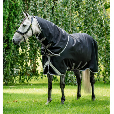 Copricollo Horseware 0g per Coperta Amigo Bravo 12 Originale Nero / grigio titanio / argento