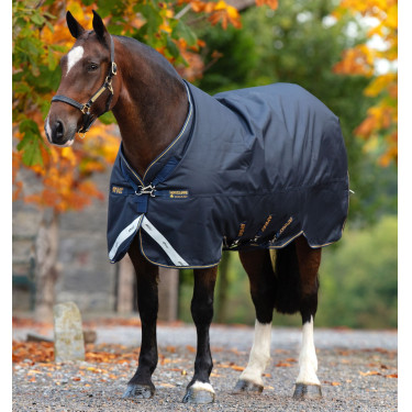 Coperta Horseware Amigo Bravo 12 XL 250g Marina / blu scuro / oro Blu marino