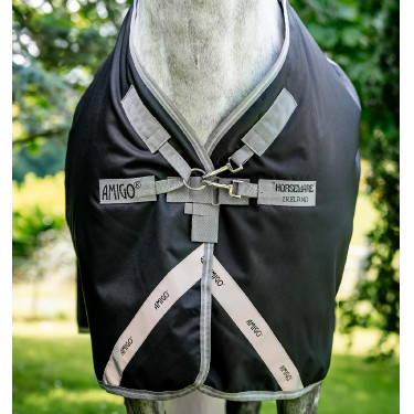 Coperta Horseware Amigo Bravo 12 XL 250g Nero / grigio titanio / argento Coperta Horseware Amigo Bravo 12 XL 250g Nero / grigio titanio / argento