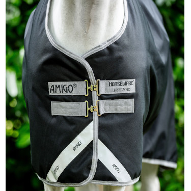 Coperta Horseware Amigo Bravo 12 50g Turnout Nero / grigio titanio / argento Coperta Horseware Amigo Bravo 12 50g Turnout Nero / grigio titanio / argento
