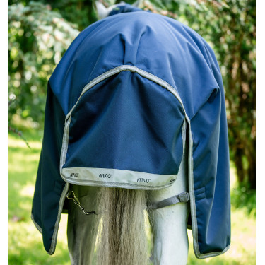 Coperta Horseware Amigo Bravo 12 50g Turnout Marina / grigio titanio / argento Coperta Horseware Amigo Bravo 12 50g Turnout Marina / grigio titanio / argento