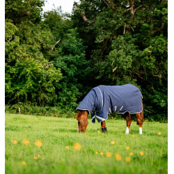 Copricollo Horseware Rhino 0g Nero / grigio titanio / blu classico Copricollo Horseware Rhino 0g Nero / grigio titanio / blu classico