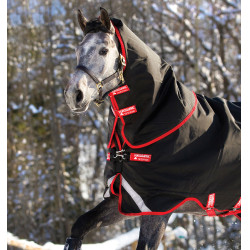 Coperta Horseware Rambo Supreme Turnout Vari-layer 1680D 450g Nero / rosso