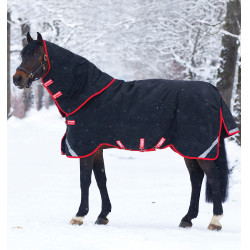 Coperta Horseware Rambo Supreme Turnout Vari-layer 1680D 450g Nero / rosso