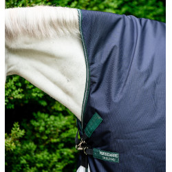 Coperta da esterno Horseware Rambo Wug 0g 1000D Blu marino / verde cacciatore / argento