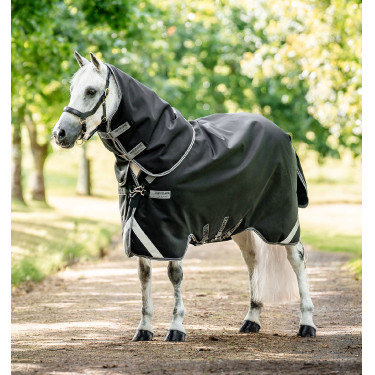 Coperta Horseware Rambo Supreme 1000D Turnout 50g Nero / temporale / grigio argento Coperta Horseware Rambo Supreme 1000D Turnout 50g Nero / temporale / grigio argento