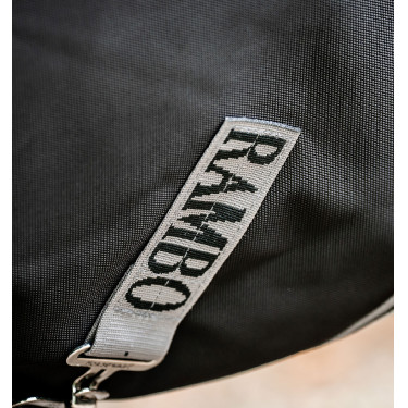 Coperta Horseware Rambo Supreme 1000D Turnout 50g Nero / temporale / grigio argento Coperta Horseware Rambo Supreme 1000D Turnout 50g Nero / temporale / grigio argento