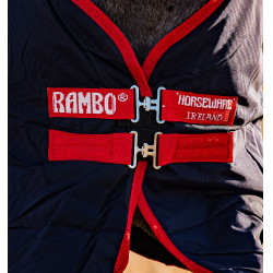 Coperta da esterno Horseware Rambo Original 200g Blu navy / rosso