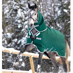 Coperta Horseware Rambo Original con Leg Arches 400g Verde / argento Coperta Horseware Rambo Original con Leg Arches 400g Verde / argento
