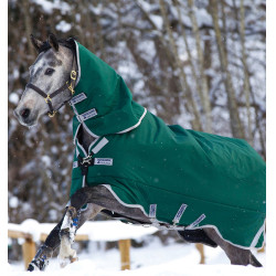 Coperta Horseware Rambo Original con Leg Arches 400g Verde / argento Coperta Horseware Rambo Original con Leg Arches 400g Verde / argento