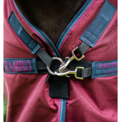 Coperta Horseware Rambo Original 0g con Leg Arches Bordeaux