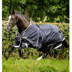 Coperta Horseware Rambo® Optimo Turnout 0g 1000D Marino / temporale / grigio argento Blu marino