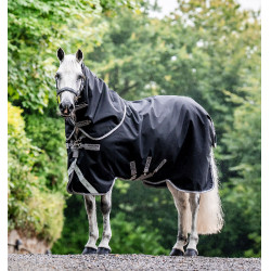 Coperta Horseware Amigo® Bravo 12 Plus 400g 1200D Nero / grigio titanio / argento