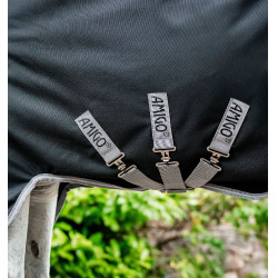 Coperta Horseware Amigo® Bravo 12 Plus 400g 1200D Nero / grigio titanio / argento