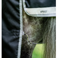 Coperta Horseware Amigo® Bravo 12 Plus 400g 1200D Nero / grigio titanio / argento