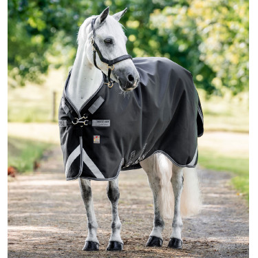 Coperta Horseware Rambo 1680D Turnout 250g VL Nero / temporale / grigio argento