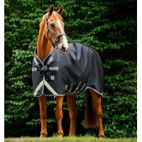 Coperta Horseware Rambo 1680D Turnout 450g VL Nero / temporale / grigio argento