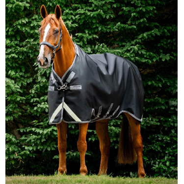 Coperta Horseware Rambo 1680D Turnout 50g Nero / temporale / grigio argento